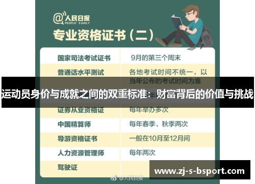 运动员身价与成就之间的双重标准：财富背后的价值与挑战