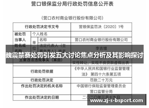 魏震禁赛处罚引发五大讨论焦点分析及其影响探讨 魏震禁赛处罚引发五大讨论焦点分析及其影响探讨